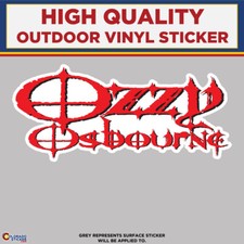 Ozzy Osbourne Red and White, High Quality Vinyl Stickers