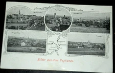 50997 Ak Pictures of The Vogtland Falkenstein Auerbach Rodewisch Lengenfeld