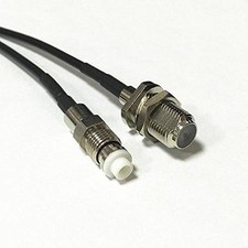 F Female jack to FME Female jack RF jumper cable RG174 20cm 8inch NEW Good Qual