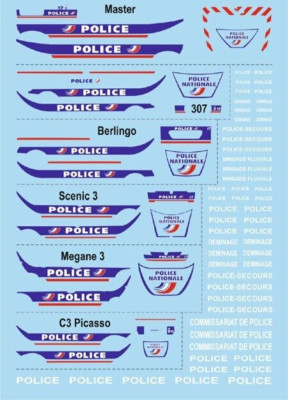 Décalcomanies Gendarmerie 04 – Échelle 1/87, Papier, Marque INTERDECAL