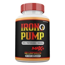 Iron Pump Max + Capsules, Iron Pump Max+ Pills for Men, Male Health (1 Pack)