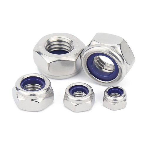 NYLOC NYLON INSERT LOCKING NUTS M3 M4 M5 M6-M20 A4/316 STAINLESS STEEL DIN 985 - Picture 3 of 18