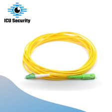 LOT OF 5 - 10M Single Mode Fiber Cable LC/APC to SC/APC Simplex 9/125 m 1.6mm