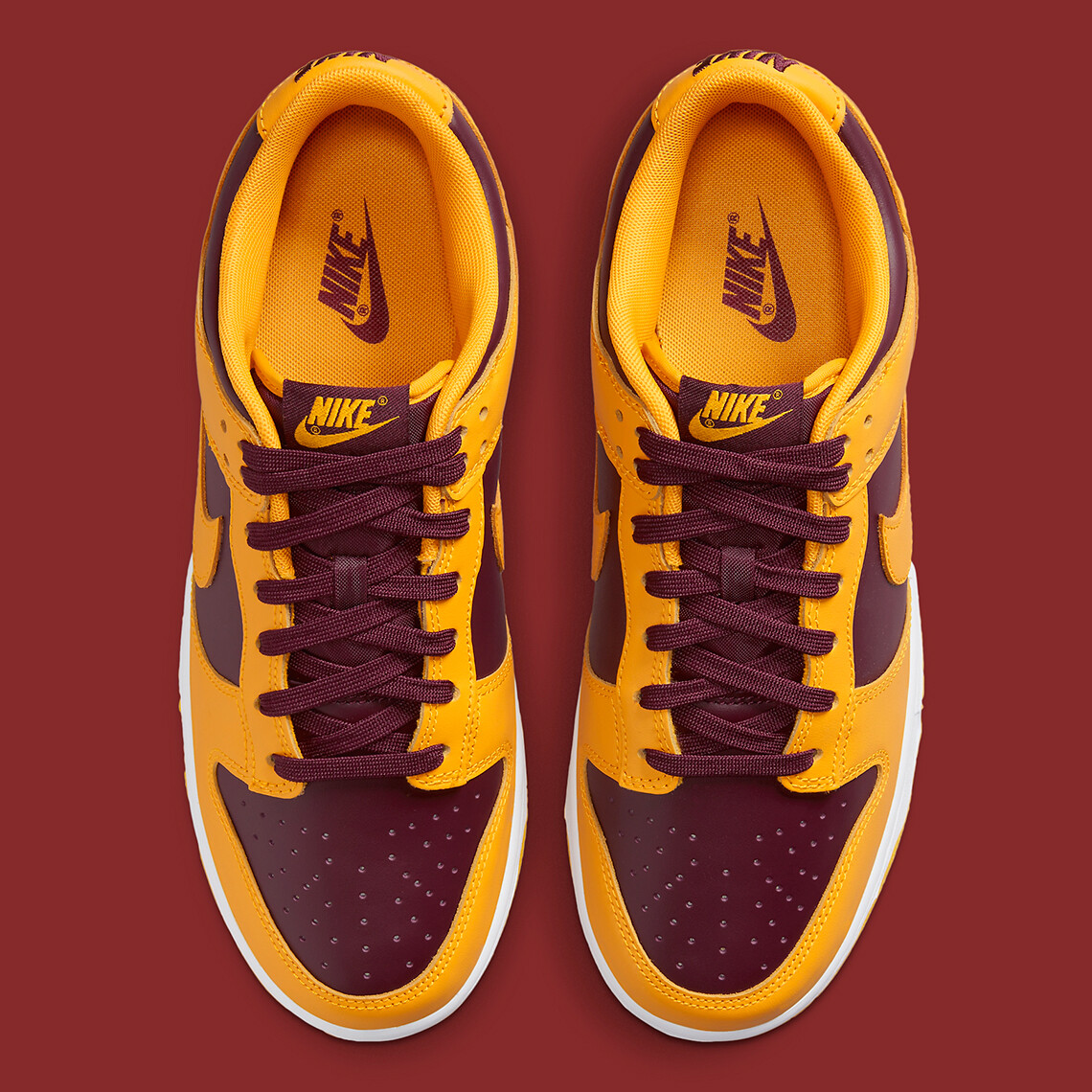 Nike Dunk Low Retro Arizona State University ASU Gold Maroon