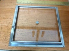 USEFUL OLD ANEROID BAROMETER 7 1/4" SQUARE BEZEL ETC