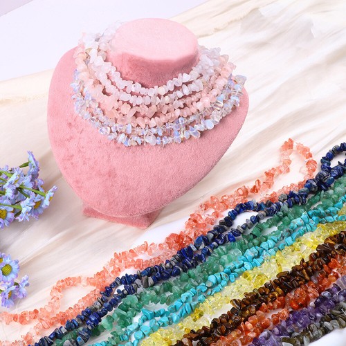 Natural Stone 5-8mm Crystal Chips Beads For Jewelry Making DlY Bracelet Necklace - Picture 5 of 32