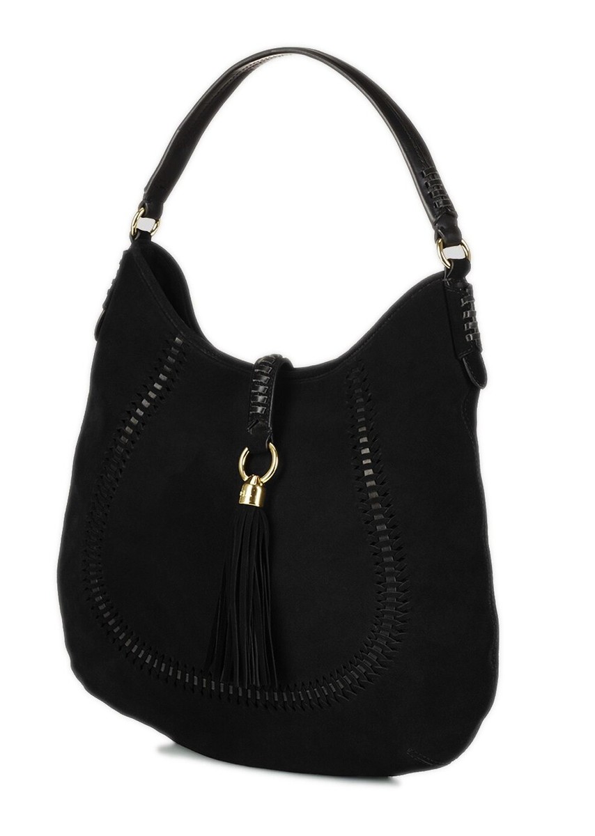 Lauren Ralph Lauren Indian Cove Suede Leather Hobo Shoulder Bag 