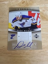 2006-07 Upper Deck Trilogy Scripted Swatches Doug Weight /25 SS-DW Relic Auto $$