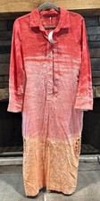 Young Fabulous & Broke YFB Tie Dyed Long Sleeve Maxi Dress Linen Blend S *B8