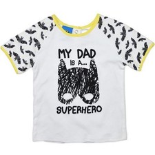 NEW BATMAN MY DADS A SUPERHERO TSHIRT BOYS TEE TOP X 20 - SUIT RESELLER