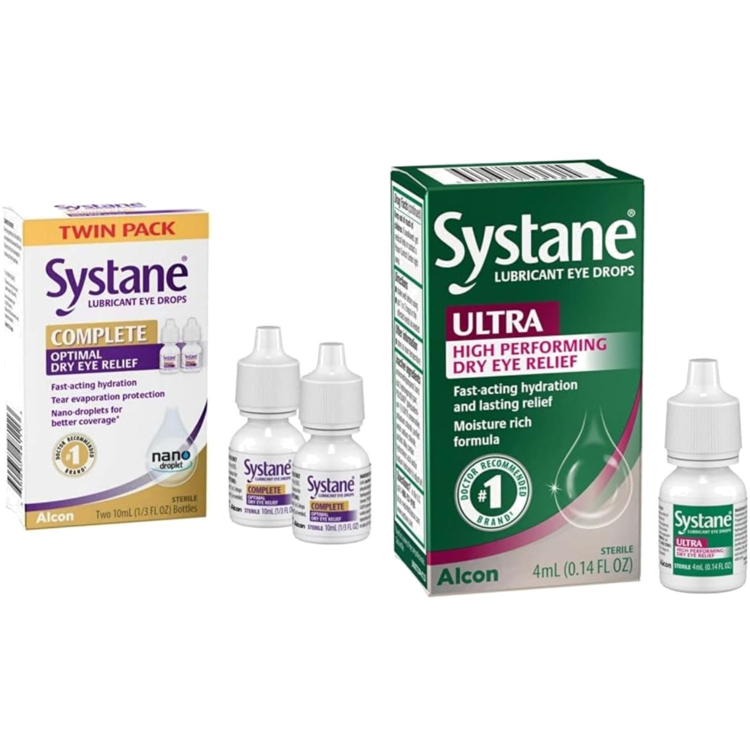 Complete Lubricant Eye Drops, 0.34 Fl Oz, 2 Count Pack of 1 