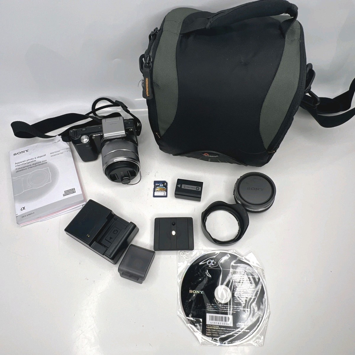 Sony Alpha Nex-5 14.6MP Digital Camera HD AVCHD SEL1855 SEL16F28