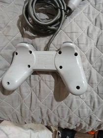1-Sony PlayStation One PS1 DualShock White Analog Controller And Power Cord