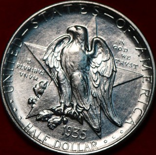 Uncirculated 1935 S Texas Silver Commemorative Half Dollar
