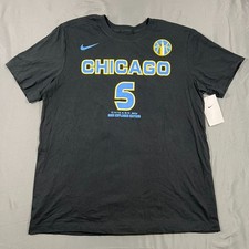 Nike T Shirt Mens L Black Chicago Sky Angel Reese #5 WNBA Basketball Athletic