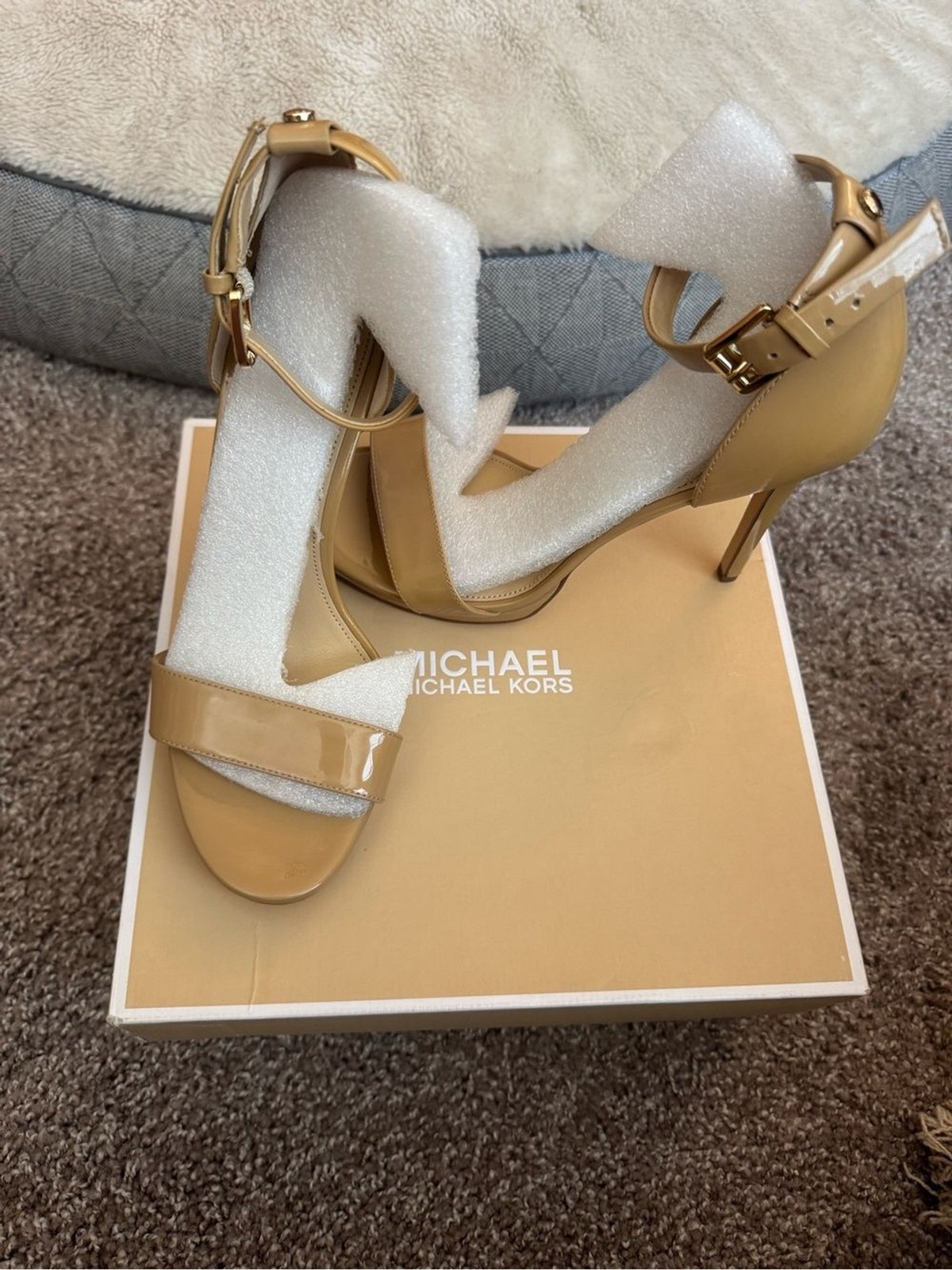 Vintage early 2000’s Michael Kors Tan High Heel Ankle Strap Sandals image 2