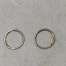 14k Gold Small Thin Endless 10mm Round Hoop Earrings, BEAUTIFUL