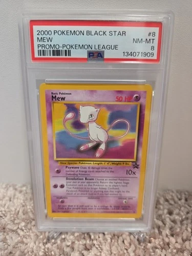 PSA 8 Mew #08 Black Star Promo Pokemon League Regular