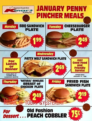 #ad #ad KMART Restaurant Menu POSTER 24X18 inch POSTER wall art $25.99