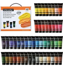 48 Colors Professional Acrylic Paint Set, Artist Paint Supplies