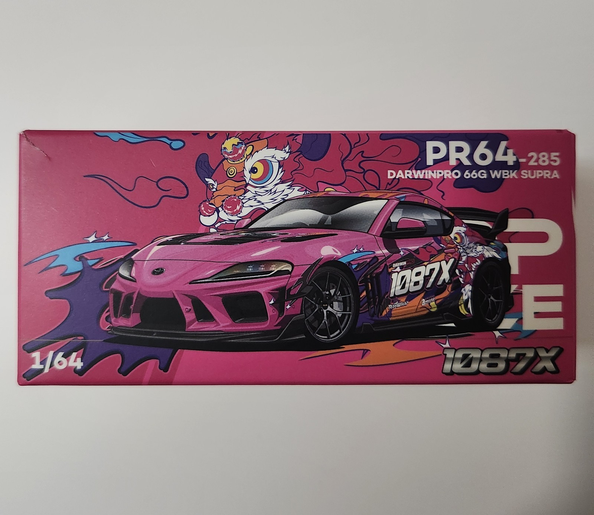 Pop Race 1/64 PR64-285 Darwinpro Supra 1087X Lion Dance Pink