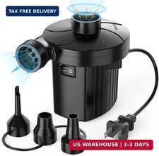 Electric Air Pump for Inflatables,Portable Quick-Fill Air Pump with 3 Nozzles,11