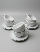 Juego de tazas y platillos de café de cerámica blanca Coffee Bar by Konitz, servicio para 6
