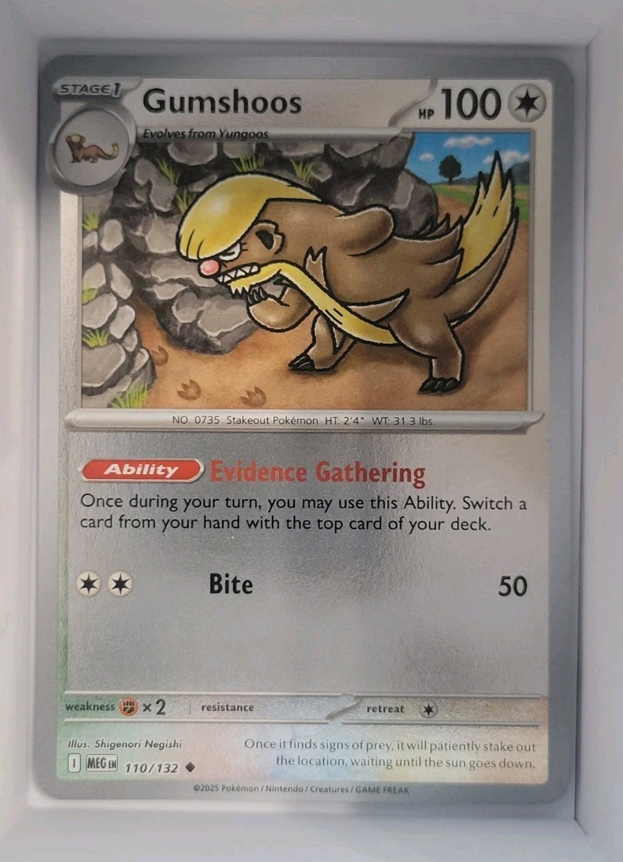 Gumshoos 110/132 Me01: Mega Evolution Reverse Holo NM