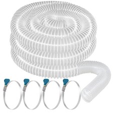 2 1/2 x 20' Heavy PVC Dust Collection Hose, Flexible Clear PVC Fume Collection H