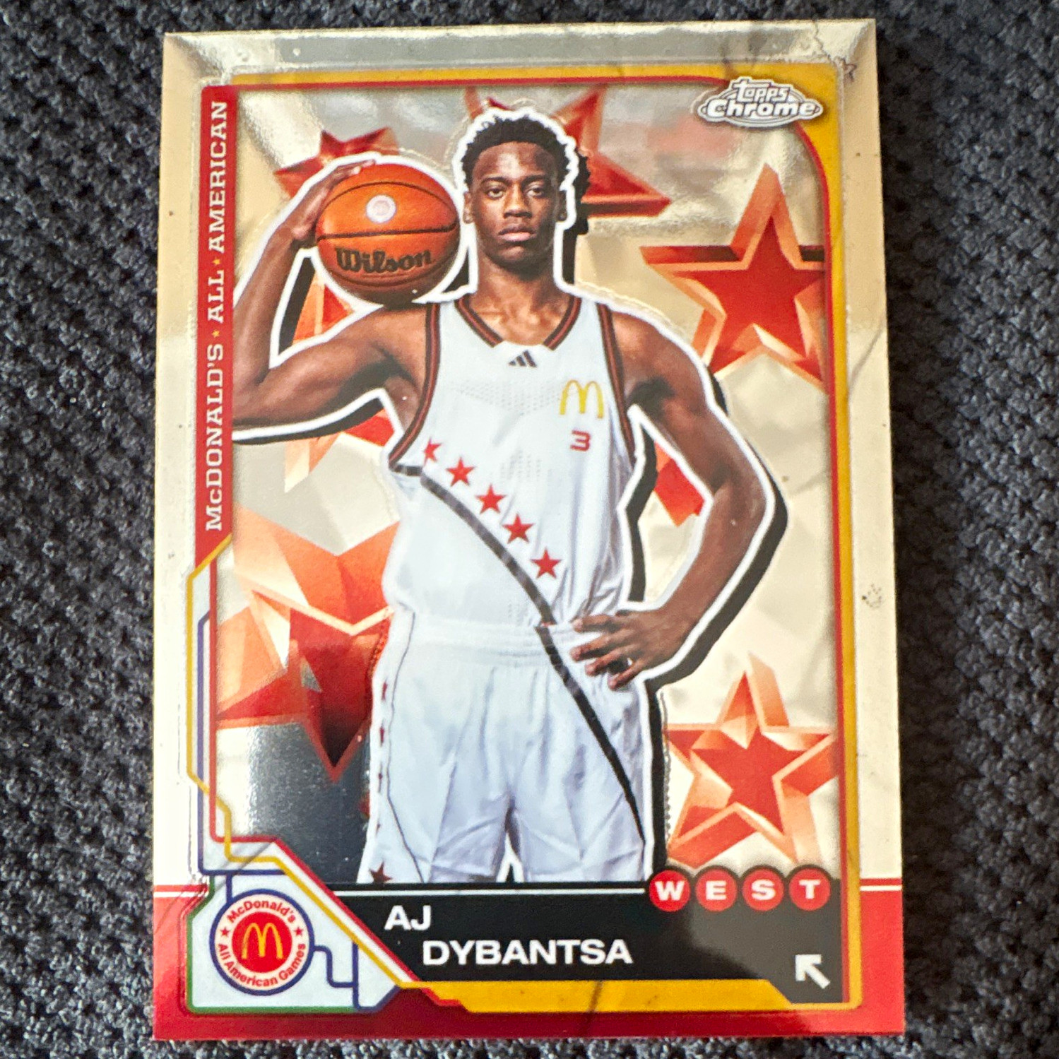 Topps 2025 Chrome McDonald's All American AJ Dybantsa #7 Base RC