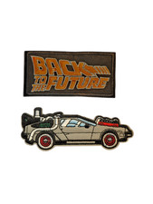 Back to the future Twin Pack delorean - Iron On patch Sew On transfer Badge