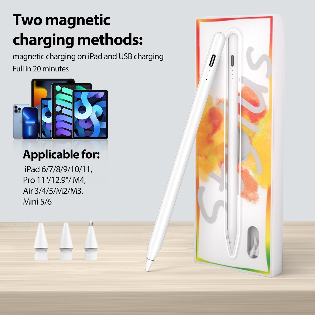 iPad Pencil 2nd Generation, Apple iPad Air/iPad Mini/iPad Pro
