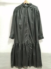 Alexander McQueen Sheer Dress Ribbon Tie Black Women’s Layering Style 119cm