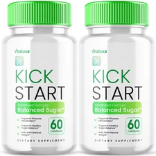 (2 Pack) Kick Start Blood Capsule Balanced Sugar Supplement Pills (120 Capsules)