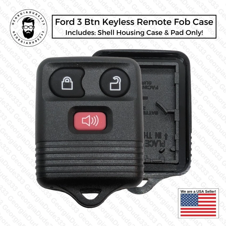 (1) Ford Windstar 1999-200 repuesto 3 botones mando a distancia llavero carcasa estuche Foto 2 de 4