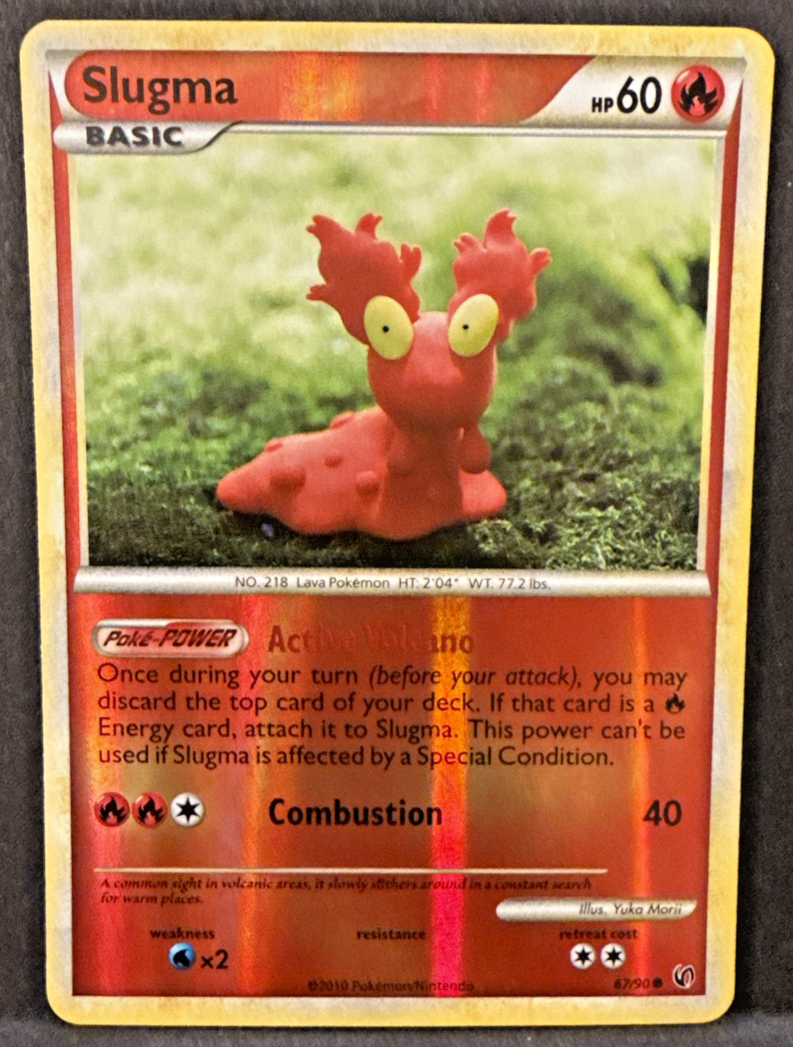 Slugma 67/90 Pokemon Cards Undaunted Reverse Holo Rare - LP