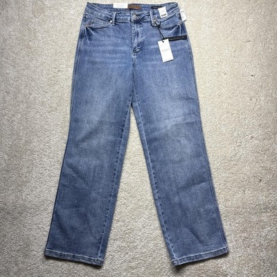 Judy Blue Jeans Womens 11/30 Blue High Rise Straight Tummy Control Denim