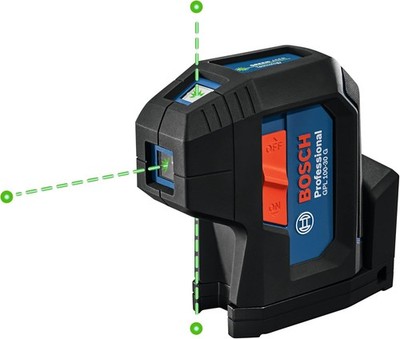 4x Brighter Green-Beam Self-Leveling Alignment Laser, 2 AA Batteries Included