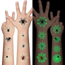 Awinmay Halloween Luminous Spider Temporary 10 Count Pack of 1 ,