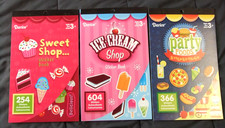 3 Different Darice Sticker Books Sweet Shop, Party Food, Ice Cream Shop NEW 