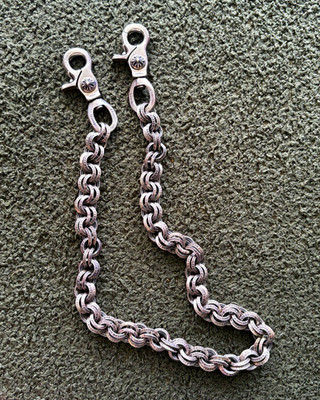 RARE Chrome Hearts Double Lobster Clasp B ring wallet chain
