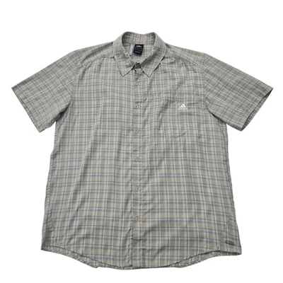 Chemise homme ADIDAS beige à carreaux manches courtes taille L/XL... - Photo 1/4
