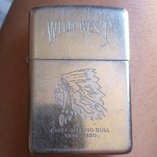 Zippo Wild West Chief Sitting Bull Engraved Collectible Lighter