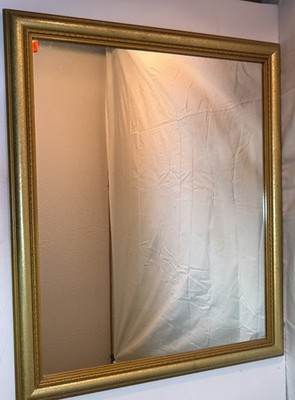 Large Gold Framed Wall Mirror 22.5x18.5 Vintage Style Hanging Accent Mirror