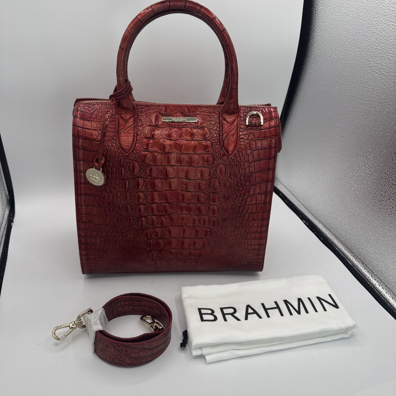 BRAHMIN Caroline Pomegranate Amalthea Handbag