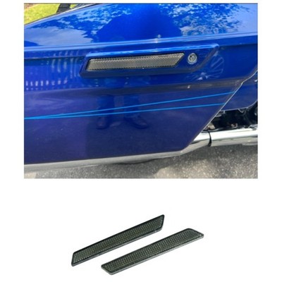 Saddlebag Reflectors Smoke Latch Cover For Harley Touring Road King Street Glide