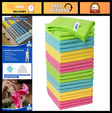 Streak-Free Microfiber Cleaning Cloths - 24 Pack, Ultra-Absorbent Towels for Hom
