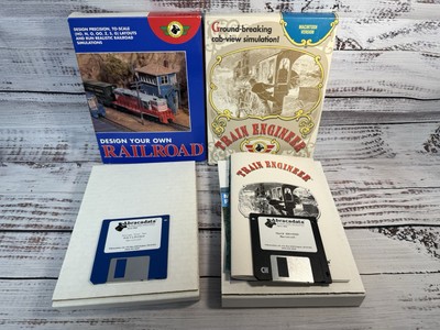Lot of ''Design Your Own Railroad'' and ''Train Engineer'' Abracadata, MAC Version