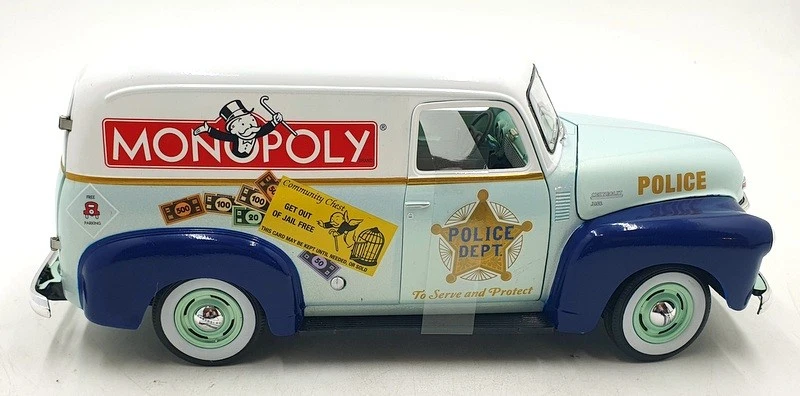 Autoworld 1/18 Scale AWSS129/06 - 1948 Chevrolet Police Van Monopoly - Image 4 of 4