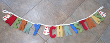Pottery Barn Kids Merry  and Bright Christmas garland New wo box